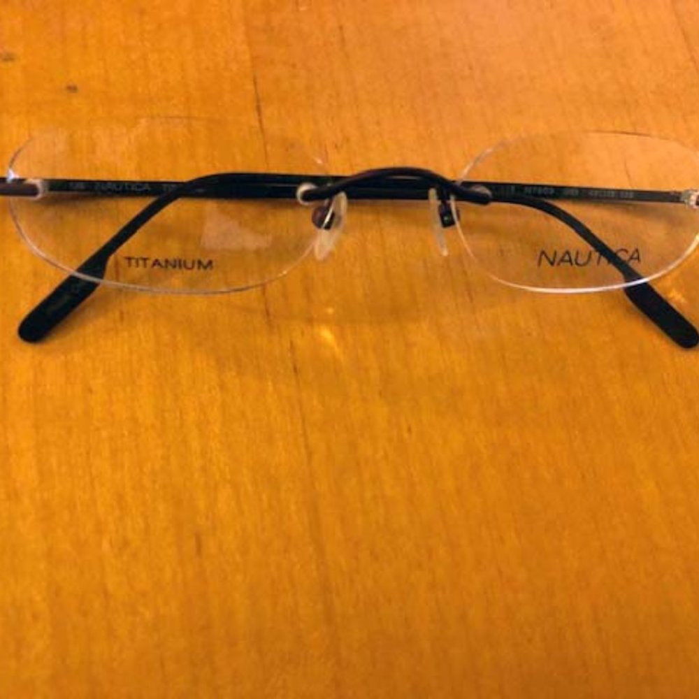 Nautica New Authentic Eyeglasses Titanium Frame - N7809 059 Rimless - 49 19 135